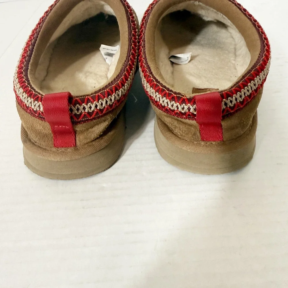 UGG Kids Tazz Chestnut 1143776K Suede Comfort Clog Slipper Size 6